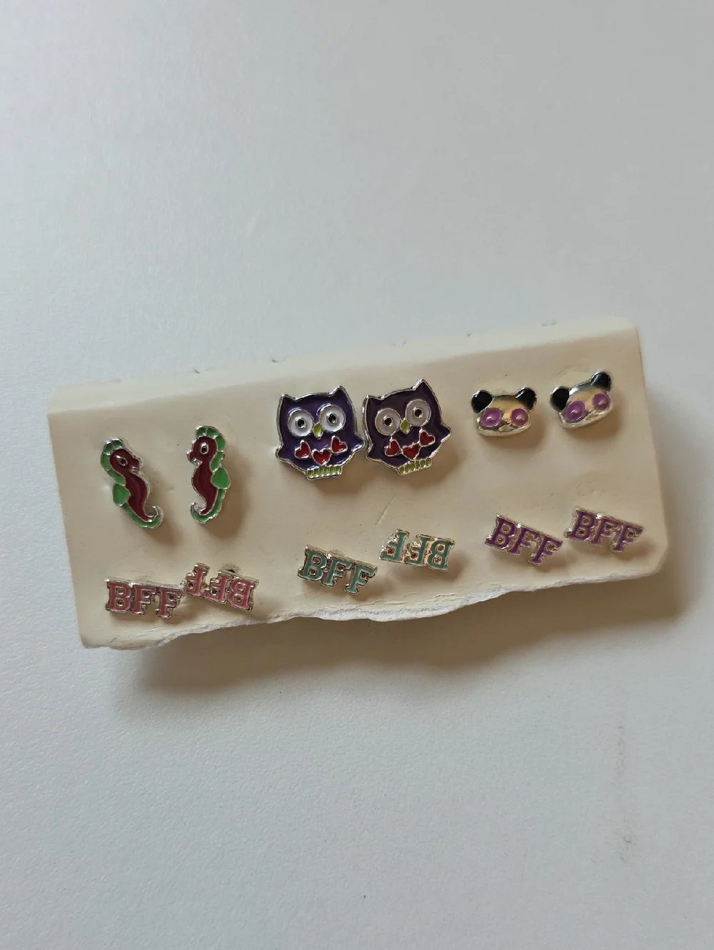 Claire's Fuzzy Makeup Bag And Girl's Stud Earrings And Pendants